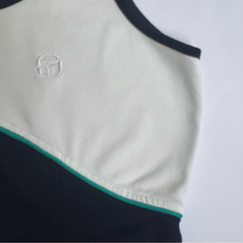 Sergio Tacchini Y2K Tennis Dress Navy Cream - Size Small - Picture 6 of 9